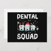 Carte Postale Dental Squad Teeth Dentist Merry Christmas (Devant / Derrière)