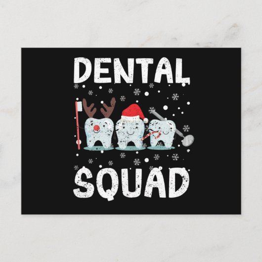 Carte Postale Dental Squad Teeth Dentist Merry Christmas (Devant)
