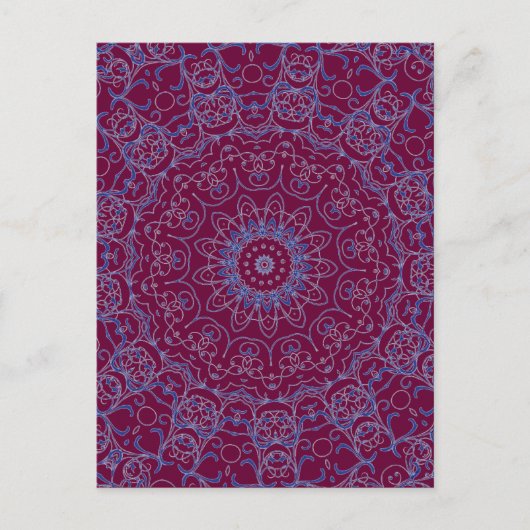 Carte Postale Dentelle bleue (Devant)