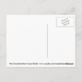 Carte postale Dentelle de ma grand-mère (Dos)