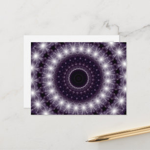 Carte Postale Dentelle ronde noire et blanche fantaisie