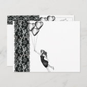 Carte Postale Dentelles et ballons (Devant / Derrière)