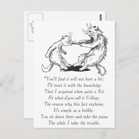 Carte Postale Dentist Cat Pulling dent (Devant / Derrière)