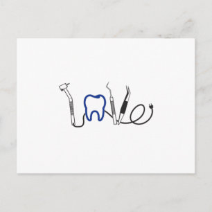 Carte Postale Dentist Dents Dental Love Dental LoveTooth Love Fu