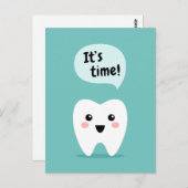 Carte Postale Dentist rendez-vous rappel kawaii dent (Devant / Derrière)