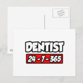 Carte Postale Dentiste 24-7-365 (Devant / Derrière)