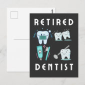 Carte Postale dentiste à la retraite (Devant / Derrière)