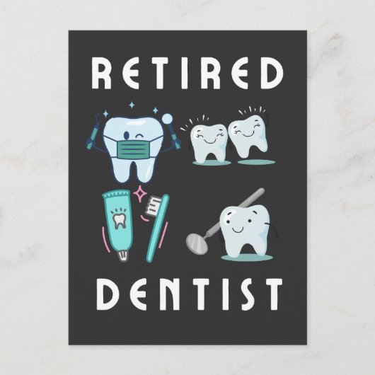 Carte Postale dentiste à la retraite (Devant)