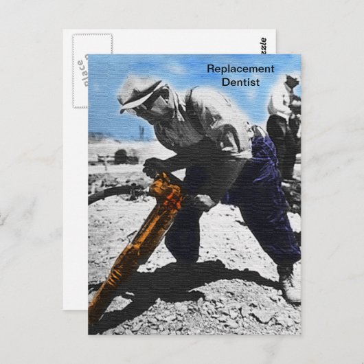 Carte Postale Dentiste de remplacement (Devant / Derrière)