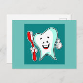 Carte Postale Dentiste Dent Heureuse (Devant / Derrière)