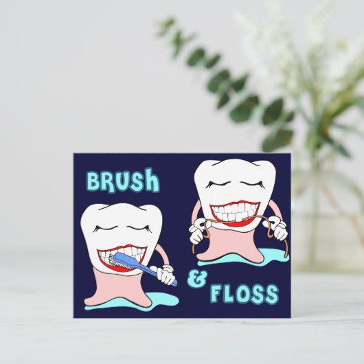 Carte Postale Dentiste et hygiéniste dentaire (Debout devant)