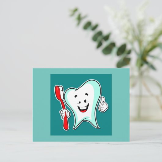 Carte Postale Dentiste Joie Dentaire (Debout devant)