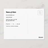 Carte Postale Dentiste professionnel Dental Toothbrush Rendez-vo (Dos)