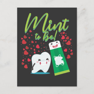 Carte Postale dentisterie et dentifrice Mint Dentisterie Couple