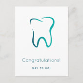 Carte Postale Dentistesse dentaire Médicale Image Graduation (Devant)