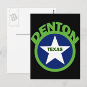 CARTE POSTALE DENTON, TEXAS (Devant / Derrière)