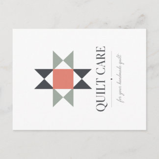 Carte postale d'entretien de courtepointe sans cap