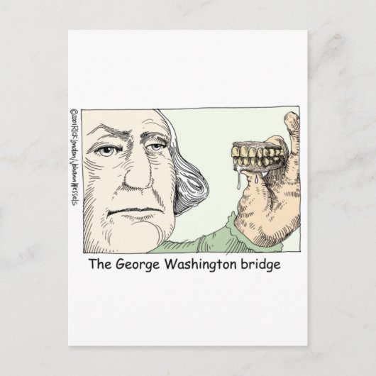 Carte Postale Dents de George Washington Cadeaux et objets de co (Devant)