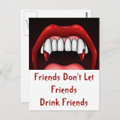 Carte Postale Dents d'Halloween Vampire (Devant / Derrière)