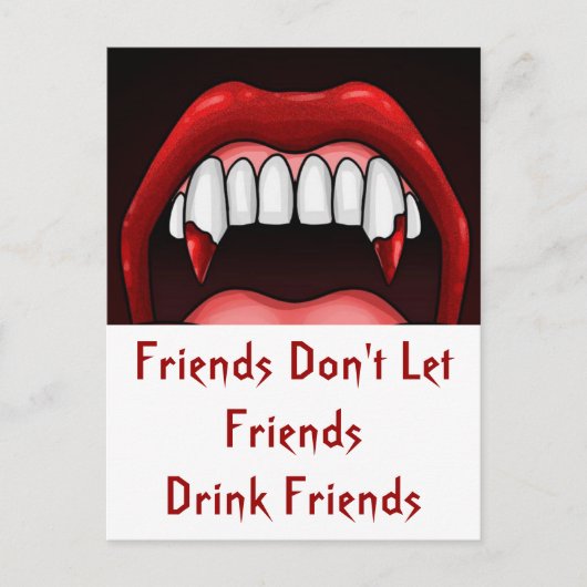 Carte Postale Dents d'Halloween Vampire (Devant)