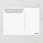 Carte postale Denver (Dos)