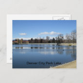 Carte postale Denver City Park Lake (Devant / Derrière)