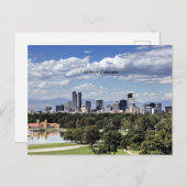 Carte Postale Denver, Colorado Skyline (Devant / Derrière)