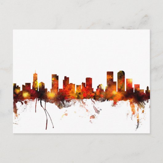 Carte Postale Denver Colorado Skyline (Devant)