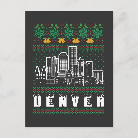 Carte Postale Denver Nevada Noël laid (Devant)
