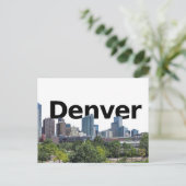 Carte Postale Denver Skyline avec Denver dans le ciel (Debout devant)