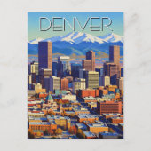 Carte Postale Denver Skyline Colorado (Devant)