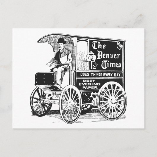 Carte postale "Denver Times Advertisement" (Devant)