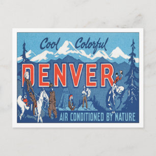 Carte Postale Denver vintage le Colorado