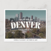 Carte Postale Denver Wedding Save the Date Retro Destination (Devant)