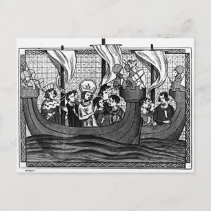 Carte Postale Départ de Saint-Louis pour la croisade