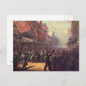 Carte Postale Départ pour la guerre (Devant / Derrière)