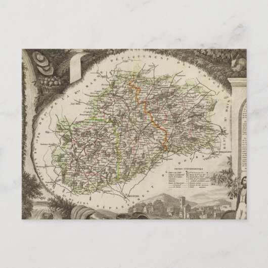 Carte Postale Département De La Saône (Devant)