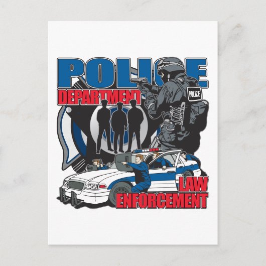 Carte Postale Département de police (Devant)