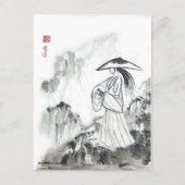 Carte postale d'épée de dessin Samurai (Devant)
