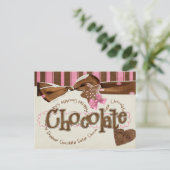 Carte Postale dépendance au chocolat (Debout devant)