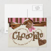 Carte Postale dépendance au chocolat (Devant / Derrière)