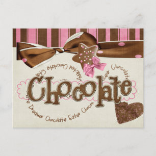 Carte Postale dépendance au chocolat