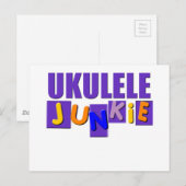 Carte Postale Dépendant de l'ukulélé (Devant / Derrière)
