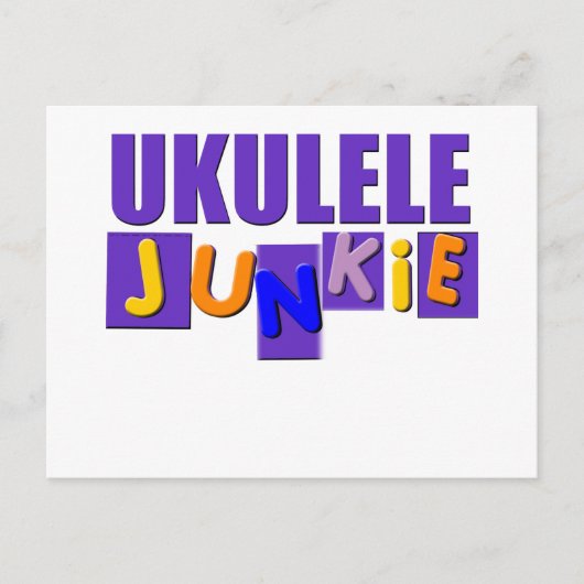 Carte Postale Dépendant de l'ukulélé (Devant)