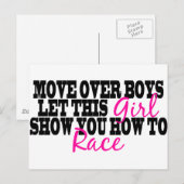 Carte Postale Déplace Les Garçons..... (Devant / Derrière)