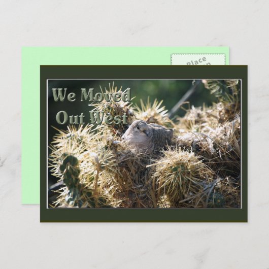 Carte postale Déplacée vers l'ouest (Devant / Derrière)