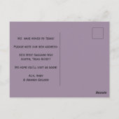 Carte Postale DÉPLACEMENT de Fleurs sauvages FAIRE-PART simples (Dos)