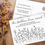 Carte Postale DÉPLACEMENT de Fleurs sauvages FAIRE-PART simples<br><div class="desc">Envoyez un message sur votre déménagement à des amis et des membres de votre famille avec ce bel art floral. Cliquez sur "personnaliser" pour ajouter votre propre texte. Vous pouvez le customiser avec vos propres polices, couleurs et ajouter votre texte en cliquant sur "modifier à l'aide de l'outil de conception"....</div>