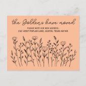 Carte Postale DÉPLACEMENT de Fleurs sauvages FAIRE-PART simples  (Devant)