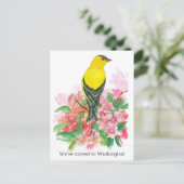 Carte Postale Déplacement des fleurs Goldfinch de Faire-part Was (Debout devant)
